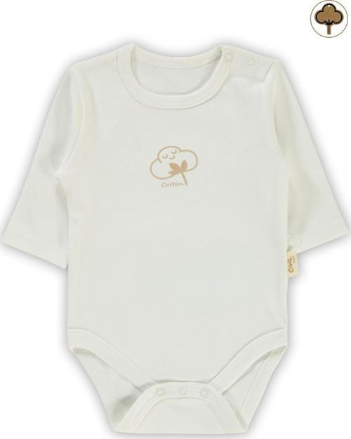 Bebek Organik Çıtçıtlı Badi 0-18 Ay Ekru