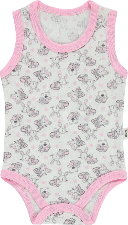 Kız Bebek Çıtçıtlı Badi 1-18 Ay Pembe