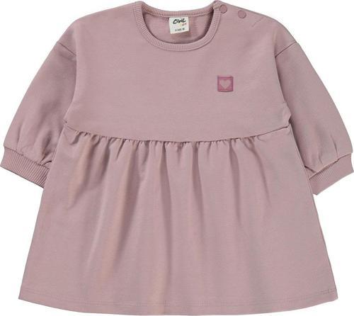Kız Bebek Elbise 6-18 Ay Soft Gül Kurusu