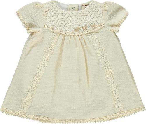 Kız Bebek Elbise 3-12 Ay Bej
