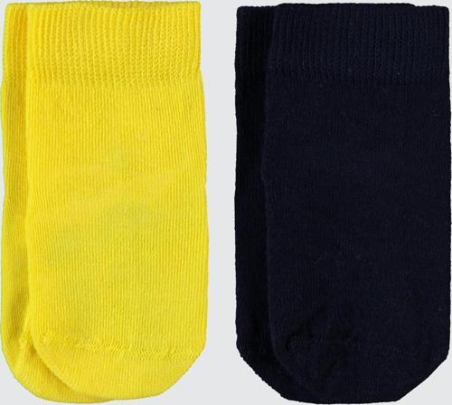 Erkek Bebek Kaydırmaz 2'li Çorap Set 6-18 Ay Sarı