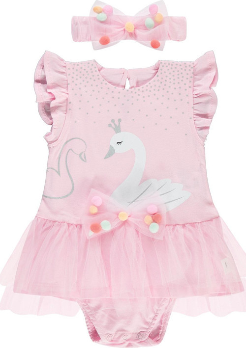 Kız Bebek Elbise 6-18 Ay Pembe