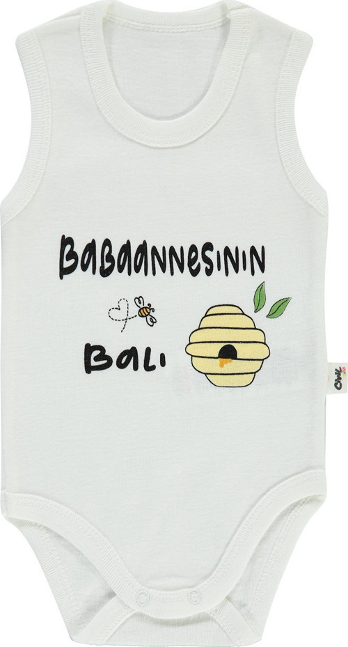 Kız Bebek Çıtçıtlı Badi 1-18 Ay Ekru