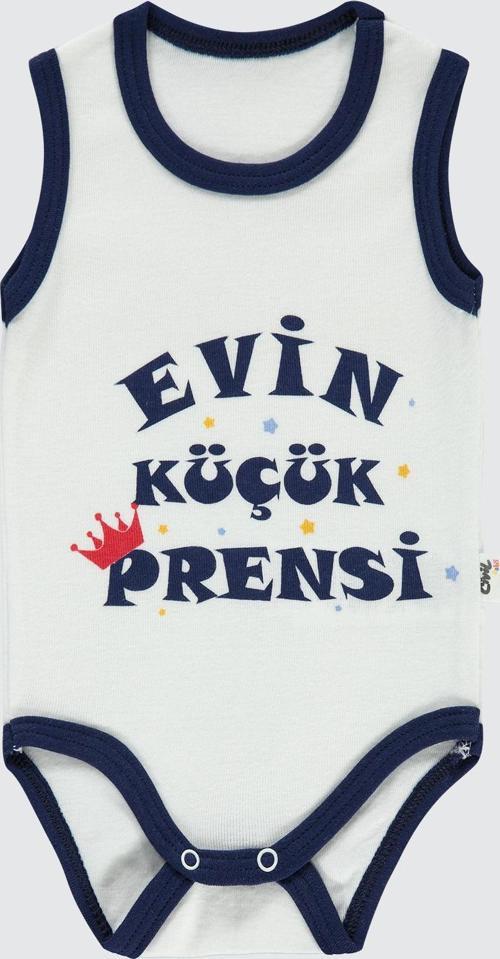 Erkek Bebek Çıtçıtlı Badi 1-36 Ay Lacivert