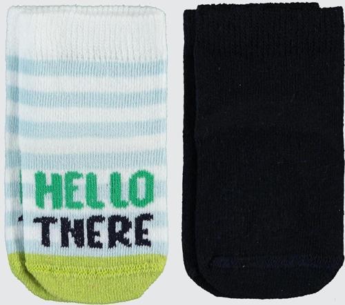 Erkek Bebek Kaydırmaz Çorap Set 6-18 Ay Yeşil-Siyah