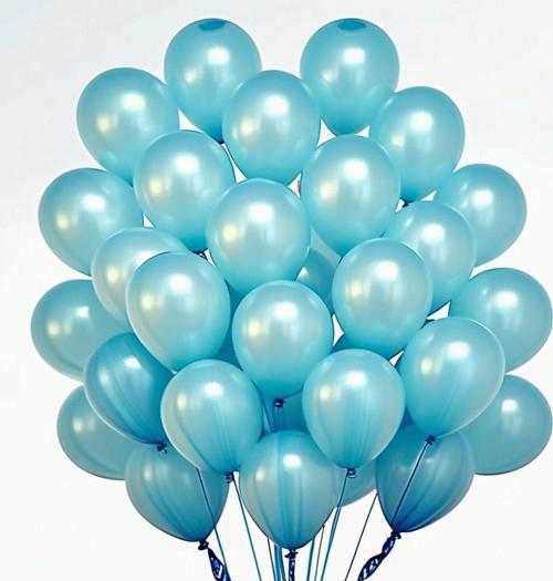 20 Adet 12 İnç 30 Cm Metalik Açık Mavi Balon Doğum Günü Süsleme