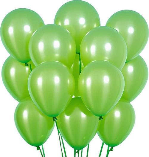 20 Adet 12 İnç 30 Cm Metalik Açık Yeşil Balon Doğum Günü Süsleme
