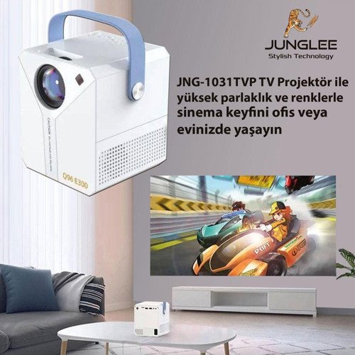 Android 4K Ultra Hd Wifi Projeksiyon Cihazı Usb Hdmi Tf Card Girişli Dahili Hoparlör Ekran Yansıtma