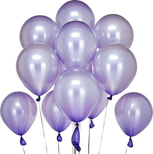 20 Adet 12 İnç 30 Cm Metalik Lila Balon Doğum Günü Süsleme