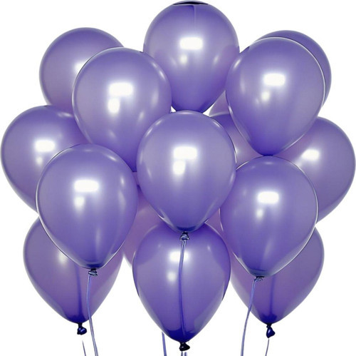 20 Adet 12 İnç 30 Cm Metalik Mor Balon Doğum Günü Süsleme