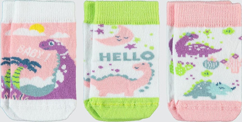 Kız Bebek 3'lü Çorap Set 6-18 Ay Beyaz