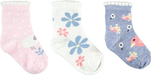Kız Bebek 3'lü Çorap Set 0-24 Ay Pembe