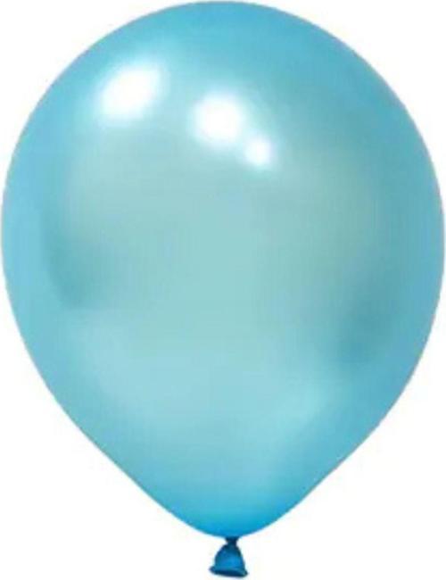 20 Adet 5 İnç 12,5 Cm Metalik Açık Mavi Balon Doğum Günü Süsleme