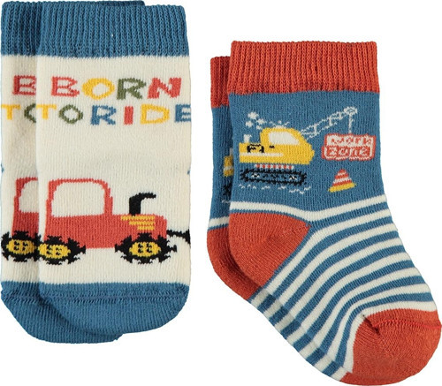 Erkek Bebek 2'li Havlu Çorap Set 6-12 Ay Mavi