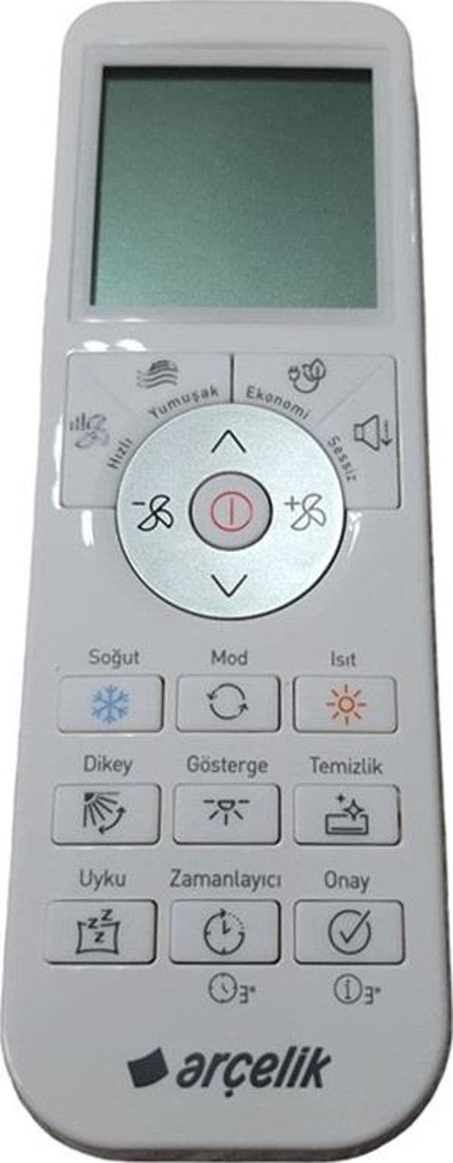 Arçelik ile uyumlu 5401552301 İnverter Klima Kumandası-Siyah Modelede Uyar