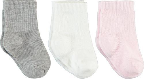 Kız Bebek 3'lü Çorap Set 6-18 Ay Pembe