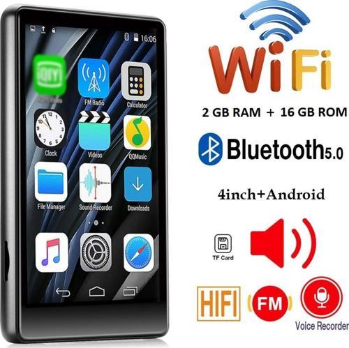 Wifi Mp3-Mp4 Player 4 İnç Ekranlı 16Gb Android Müzik Çalar