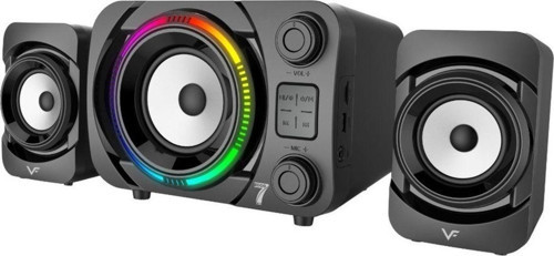 Rgb Led Işıklı 2+1 Ses Sistemi Bluetooth Hoparlör Fm Radyo Karaoke Mikrofonlu Speaker Tv Pc 50W