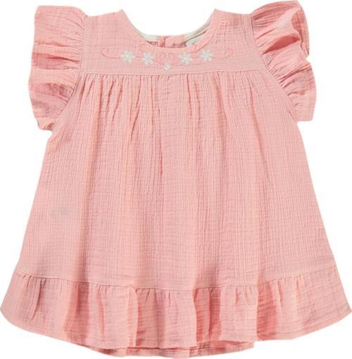 Kız Bebek Elbise 6-18 Ay Pudra