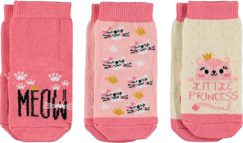 Kız Bebek 3'lü Çorap Set 6-18 Ay Pembe