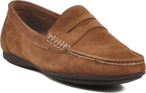 Kazar 3Y0113-163 M Toprak Nubuk Hakiki Deri Erkek Loafer