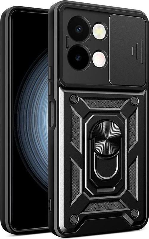 Vivo Y28 Uyumlu Kamera Koruma Sürgülü Standlı Tank Kılıf