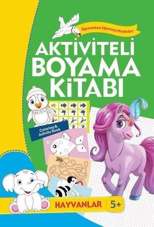 Hayvanlar-Aktiviteli Boyama Kitabı 5+