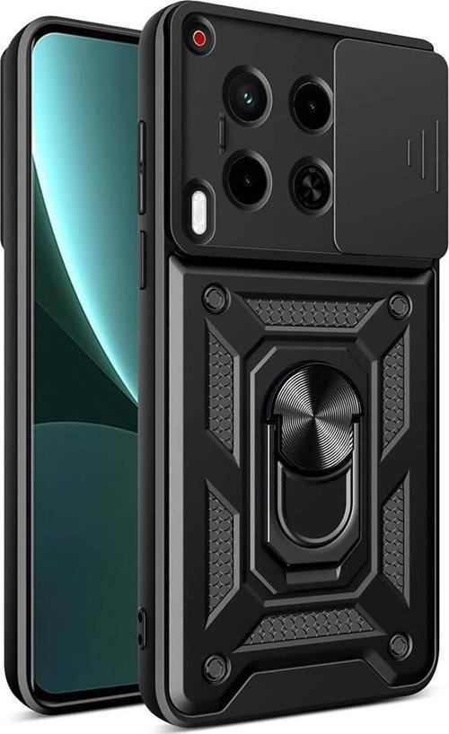 Tecno Camon 30 Uyumlu Kamera Koruma Sürgülü Standlı Tank Kılıf