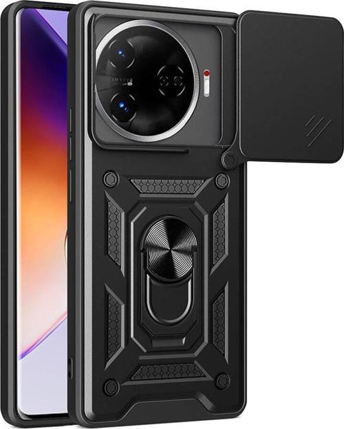 Tecno Camon 30 Pro 5G Uyumlu Kamera Koruma Sürgülü Standlı Tank Kılıf