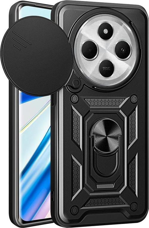 Xiaomi Redmi 14C 4G Uyumlu Kamera Koruma Sürgülü Standlı Tank Kılıf