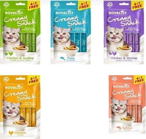 Creamy Snack 75 Gr Kedi Ödül Maması 5li Set