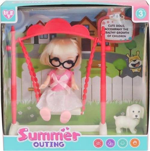 Nessiworld 925-141 Salıncaklı Köpekli Bebek Oyun Seti -Karsan