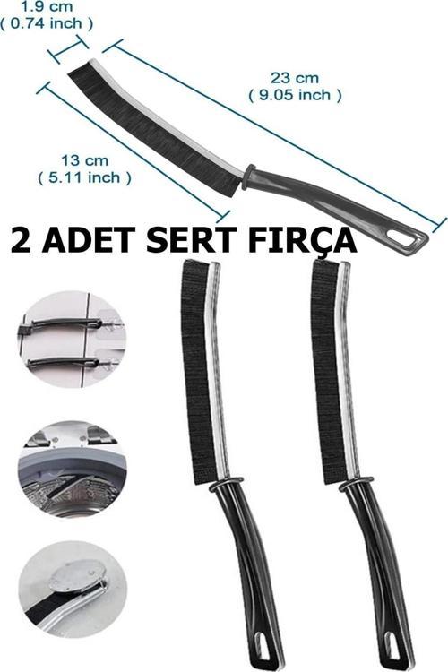 2 Adet Çok Amaçlı Multi Ince Temizlik Fırçası Derz Arası Banyo Mutfak Lavabo
