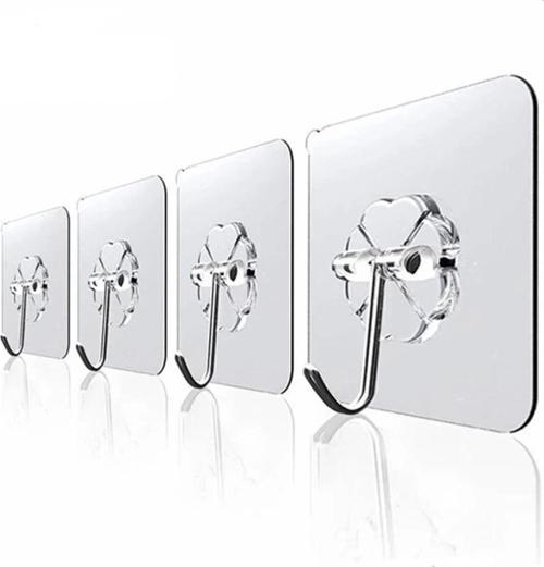 Askılık 5 Adet Şeffaf Güçlü Duvar Askısı Askılığı Yapışkan Vantuz Kanca Mutfak Banyo
