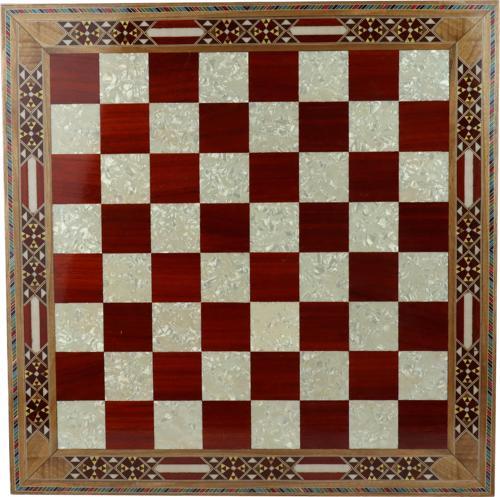 Sedef İşlemeli Satranç Tahtası 44,5 cm x 44,5 cm