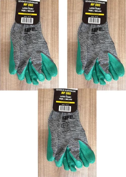 Lateks Camcı İş Eldiveni MF080 3 Çift 10XL