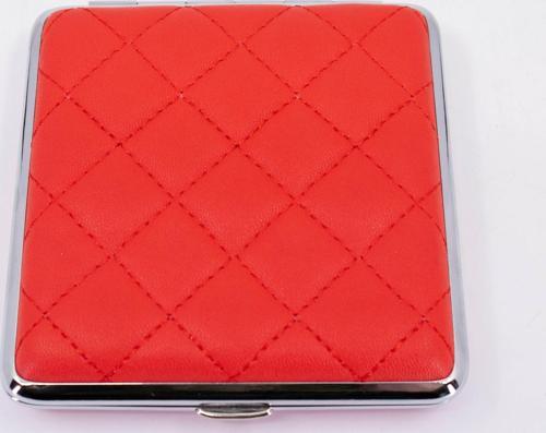 Kapitone İşleme Deri Kaplama Tabaka - Kırmızı