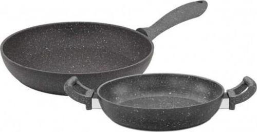 Granit 2li Tava Ve Sahan Seti 28/20 Cm Gri HERCUL GRSET2028G
