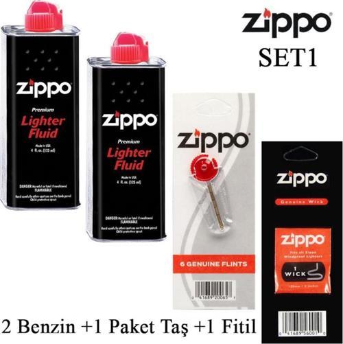 2 Benzin+1 Paket Taş+ 1 Fitil Seti