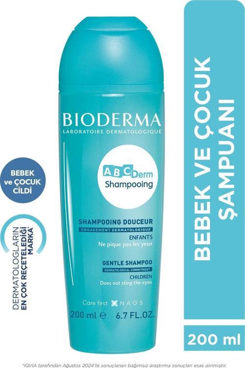 ABCDerm Gentle Shampoo Bebek ve Çocuklar için Tuzsuz ve Sülfatsız Göz Yakmayan Saç Şampuanı 200 ml