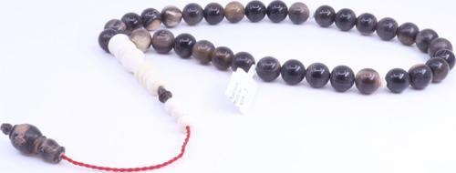Küre Kesim Koç Boynuzu Tesbih - Yeşil 10 x 10 mm