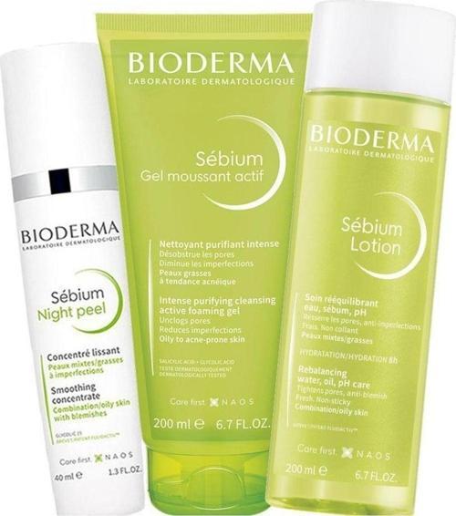 Sebium Night Peel 40 ml Sebium Foaming Gel Actif 200 ml Sebium Lotio