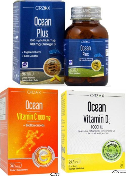 1200mg Balık Yağı + 1000mg C Vitamini + 1000ıu D Vitamini Sprey Avantaj Paketi