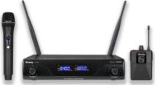 König K-700 E-Y Profesyonel 663-694Mhz 1 El + 1 Yaka 2 Kanal Uhf 2X50 Kablosuz Telsiz Mikrofon