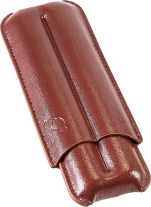 Cohiba Kahverengi İkili Deri Puro Kılıfı / Seyahat Humidoru