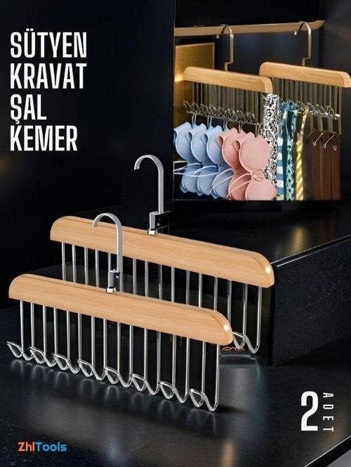 Zhltools Dolap İçi Askı 2 adet Sütyen Şal Kravat Kemer Çanta