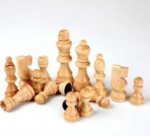 Ahşap Satranç Taşları No:45 Battal 12cm