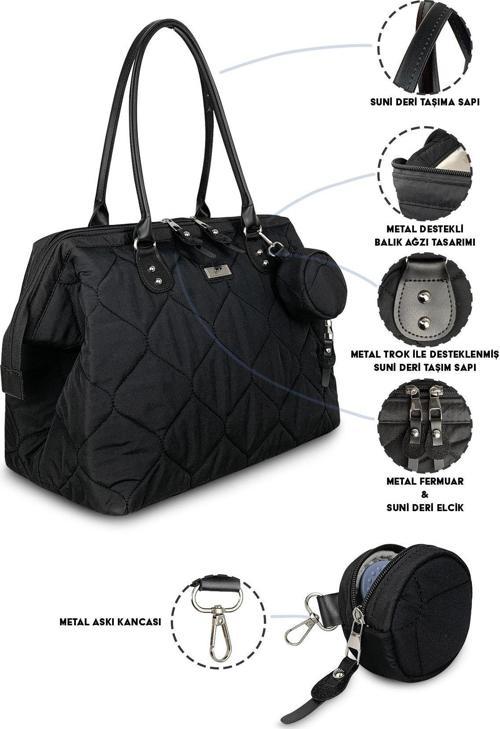 Millennium X Pro Siyah Takım Kadın Bebek Bakım Sırt Ve Omuz Çantası