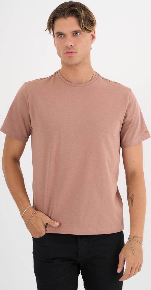 Erkek Kahverengi %100 Pamuklu Standart Kalıp T-Shirt