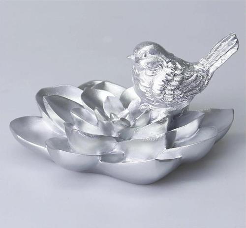 Camellia  Kuşlu Aksesuar Gümüş